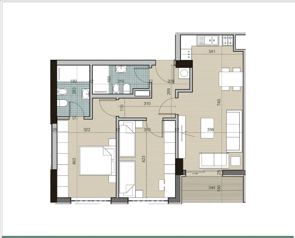 Tirane, shitet apartament 2+1 Kati 1, 104 m² 125.000 € (Univers City , Qtu)