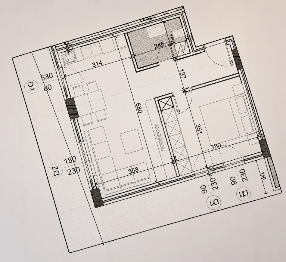 Tirane, shitet apartament 1+1+Ballkon , 65 m² 110.000 € (Kodra e Diellit 2)