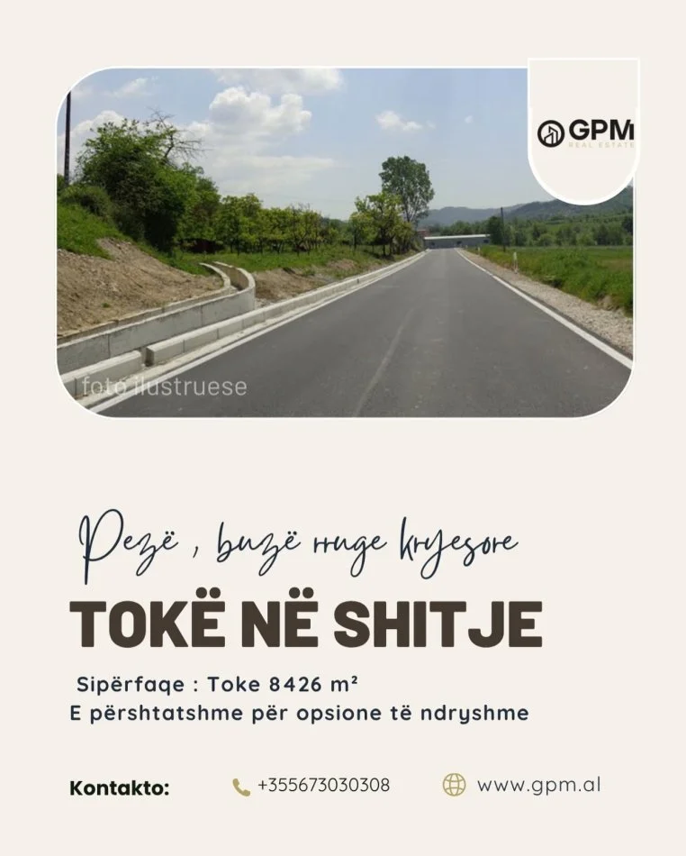 Tirane, shitet toke , 8.426 m² 