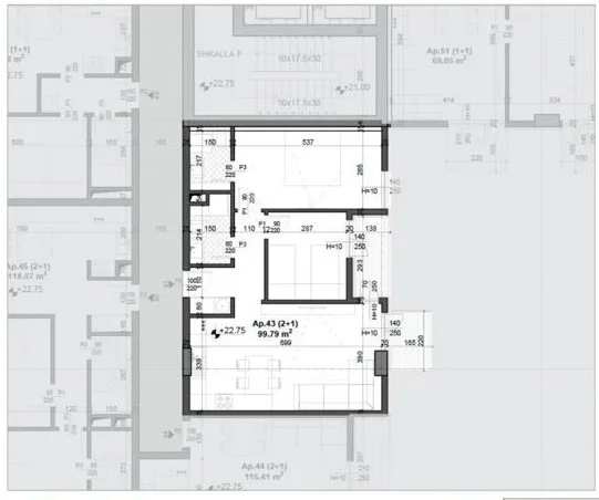 Tirane, shitet apartament 2+1 Kati 2, 121 m² 169.806 € (te Ish-Fusha e Aviacionit)