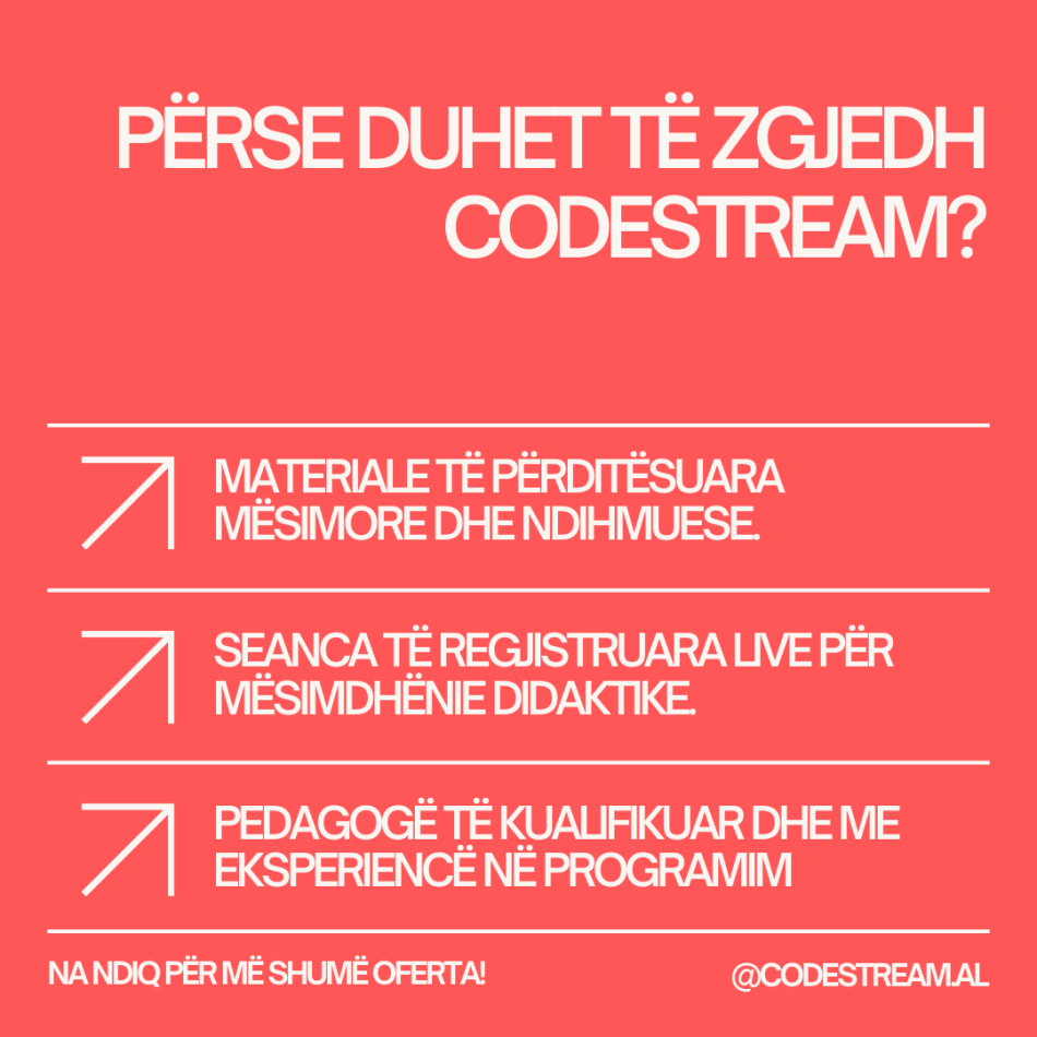 OFERTA PËR MUAJIN KORRIK NË KURSET E IT dhe PROGRAMIM
