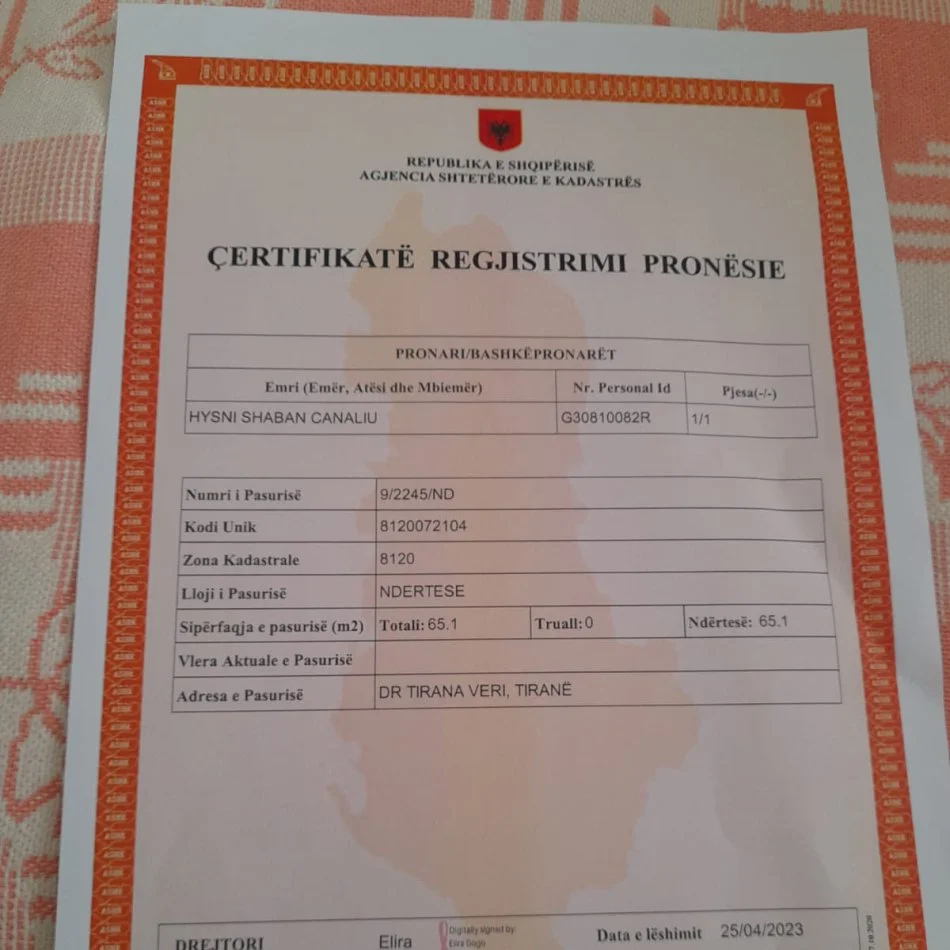 Tirane, shitet shtepi 1 Katshe Kati 0, 65 m² 100.000 € (Diber,prapa Spitalit Amerikan 2)