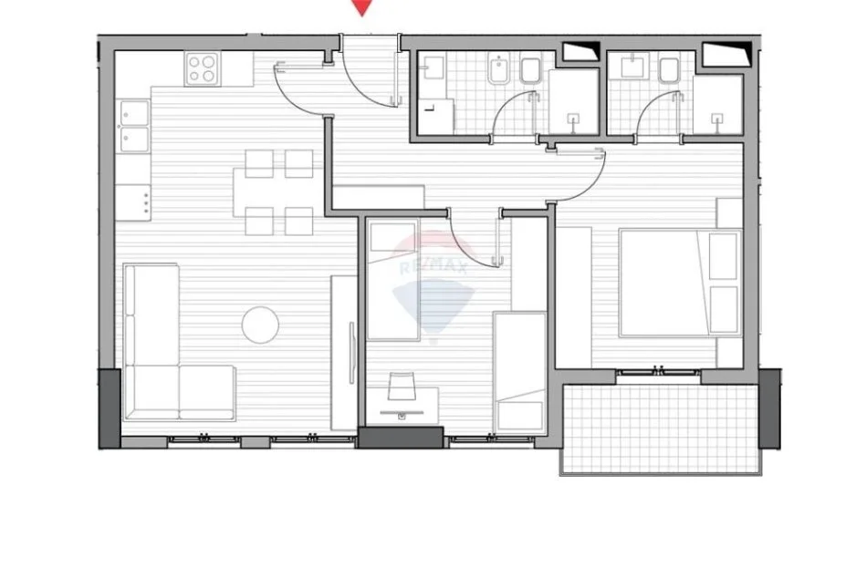 Tirane, shitet apartament 2+1 Kati 1, 85 m² 114.900 € (Tregu i Madh - Rruga 5 Maji)