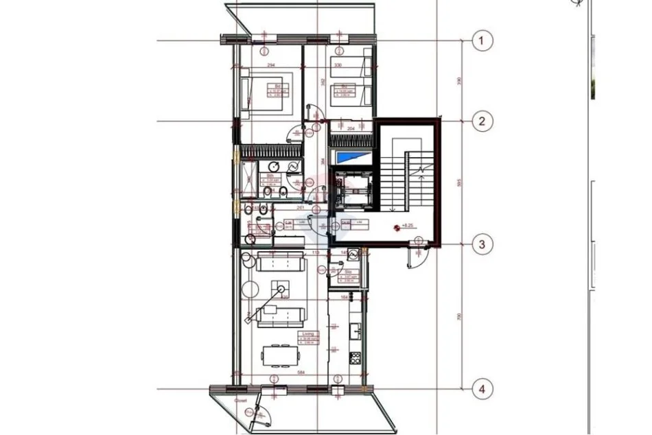 Tirane, jepet me qera apartament 2+1 Kati 3, 151 m² 1.800 € (Kompleksi Dinamo)