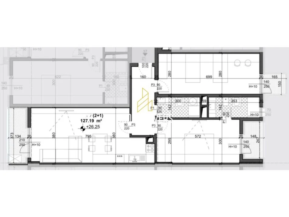 Tirane, shitet apartament 2+1+Ballkon Kati 7, 127 m² 190.785 € (Mei's Garden Residence , ish Fusha e Aviacionit!)