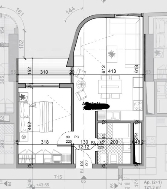 Tirane, shitet apartament 1+1+Ballkon Kati 11, 75 m² 210.000 € (Bazzar Gate)