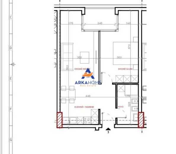 Tirane, shitet apartament 1+1 Kati 7, 74 m² 86.000 € 