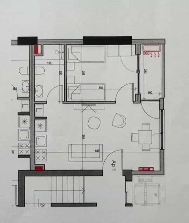 Tirane, shes apartament 1+1 Kati 2, 54 m² 120.000 € (Rruga Kaves)