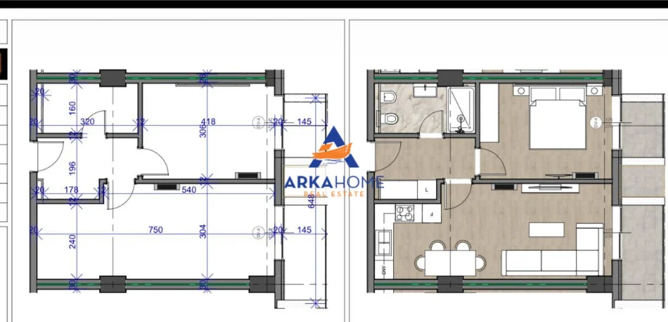 Durres, shitet apartament 1+1+Ballkon Kati 1, 68 m² 99.470 € (GOLEM)