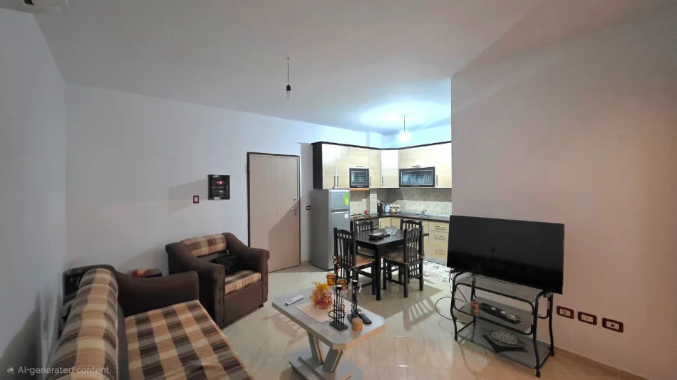 Vlore - Lungomare, jepet me qera apartament 1+1 Kati 6, 72 m² 420 € (Lungomare, pas Bar Hannover, Vlore)