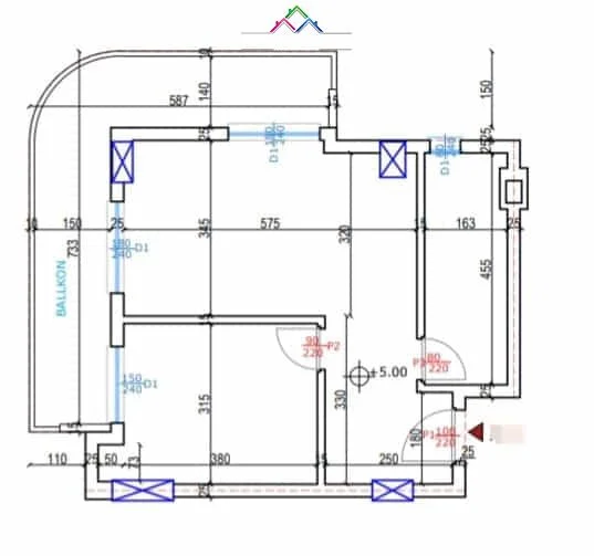 Durres, shes apartament 1+1+Ballkon Kati 1, 84 m² 122.000 € (qerret)