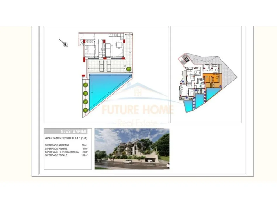 Vlore, shitet apartament 1+1 Kati 1, 79 m² 198.000 € (Rezidenca Rradhima)