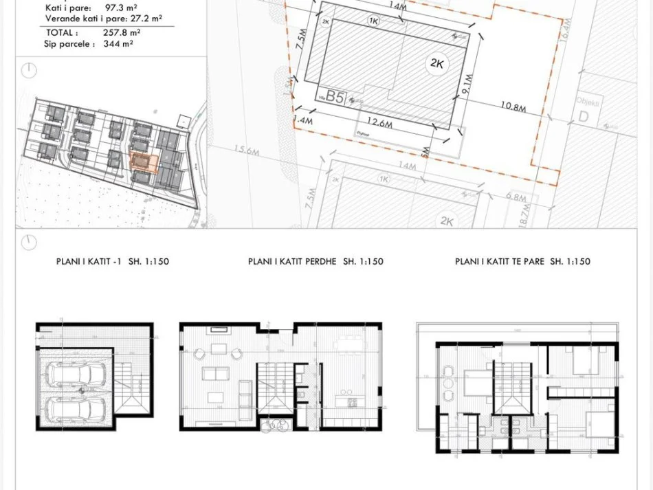 Tirane, shitet Vile 2 Katshe Kati 0, 258 m² 500.000 € (Farke)