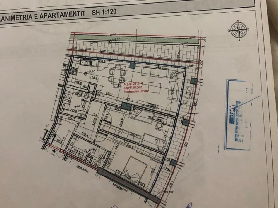 Tirane, shitet apartament 2+1+Ballkon Kati 5, 129 m² 486.000 € (Liqeni)