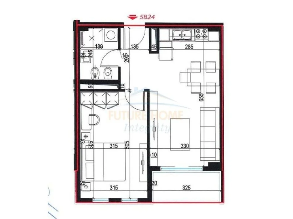 Tirane, shitet apartament 1+1 Kati 2, 67 m² 91.000 € (UNIVERS CITY)