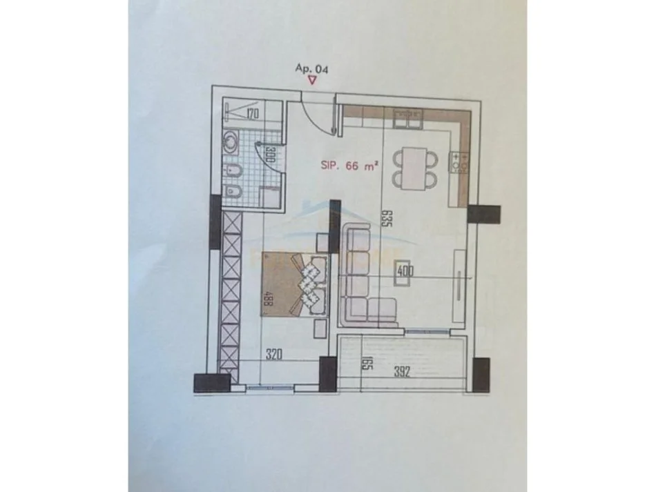 Tirane, shitet apartament 1+1 Kati 4, 77 m² 88.000 € 