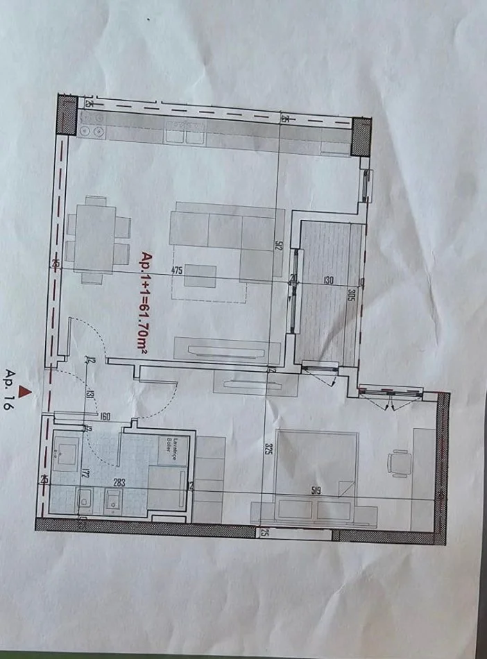 Tirane, shitet apartament 1+1 Kati 2, 71 m² 71.000 € (Paskuqan)