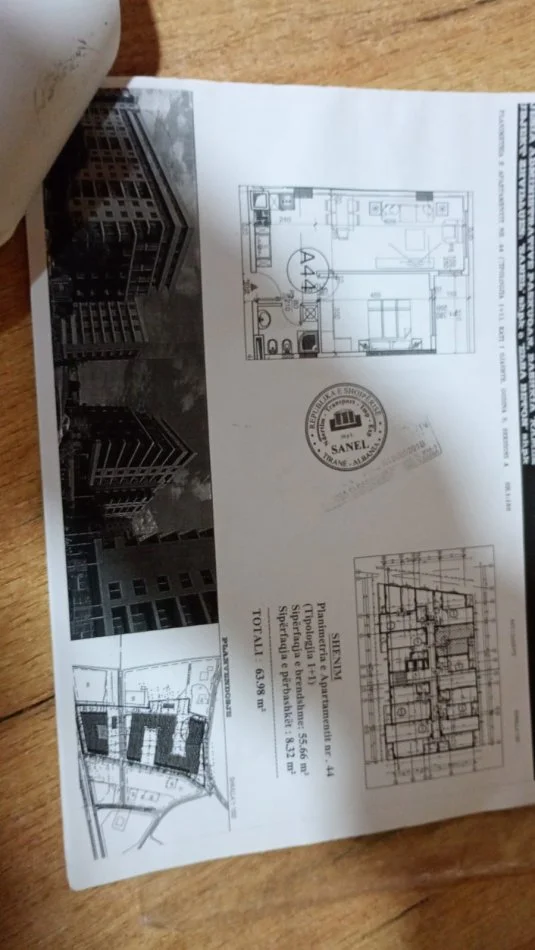 Tirane, shitet apartament 1+1 Kati 6, 64 m² 83.174 € (Paskuqan)