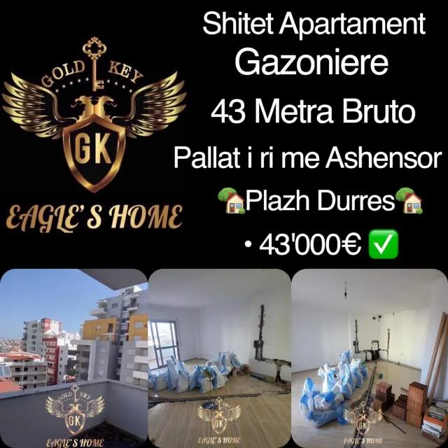 Durres, shitet apartament 1+1 Kati 5, 43 m² 43.000 Euro (Plazh Durres)
