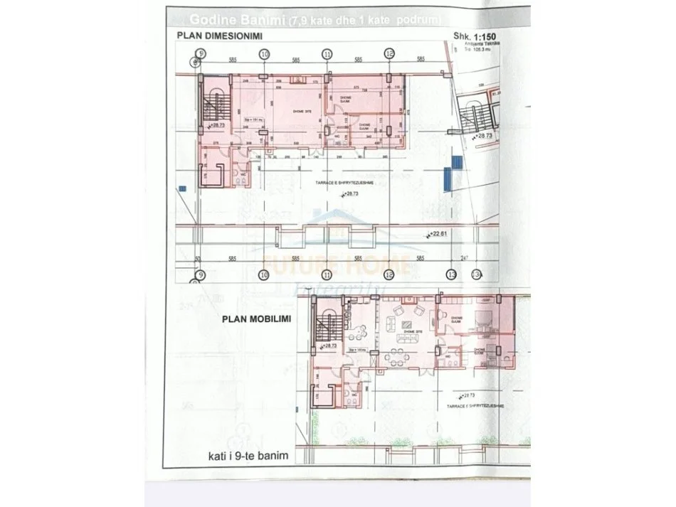 Tirane, shitet apartament 2+1+Ballkon Kati 9, 163 m² 250.000 € (Misto Mame)
