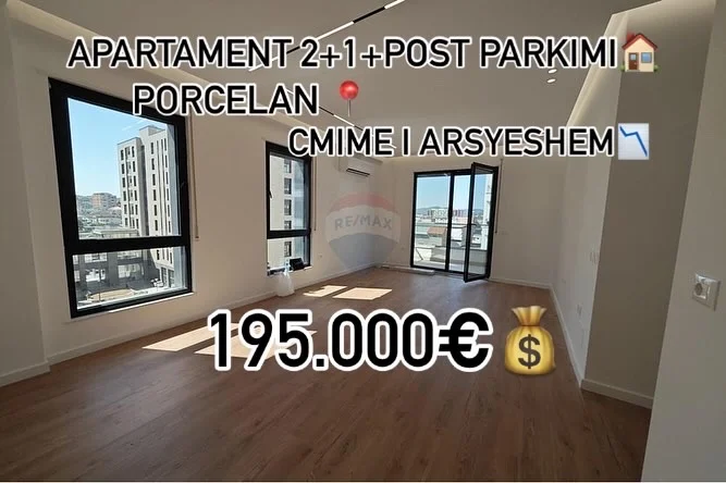 Tirane, shes apartament 2+1+Aneks+Ballkon Kati 3, 103 m² 195.000 € 