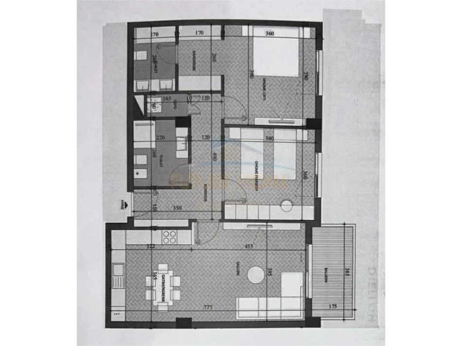 Tirane, shitet apartament 2+1 Kati 4, 115 m² 115.860 € (Kompleksi “Diellon”, Paskuqan)