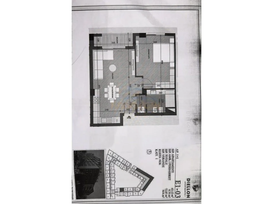 Tirane, shitet apartament 1+1+Ballkon Kati 1, 77 m² 76.880 € (Paskuqan)