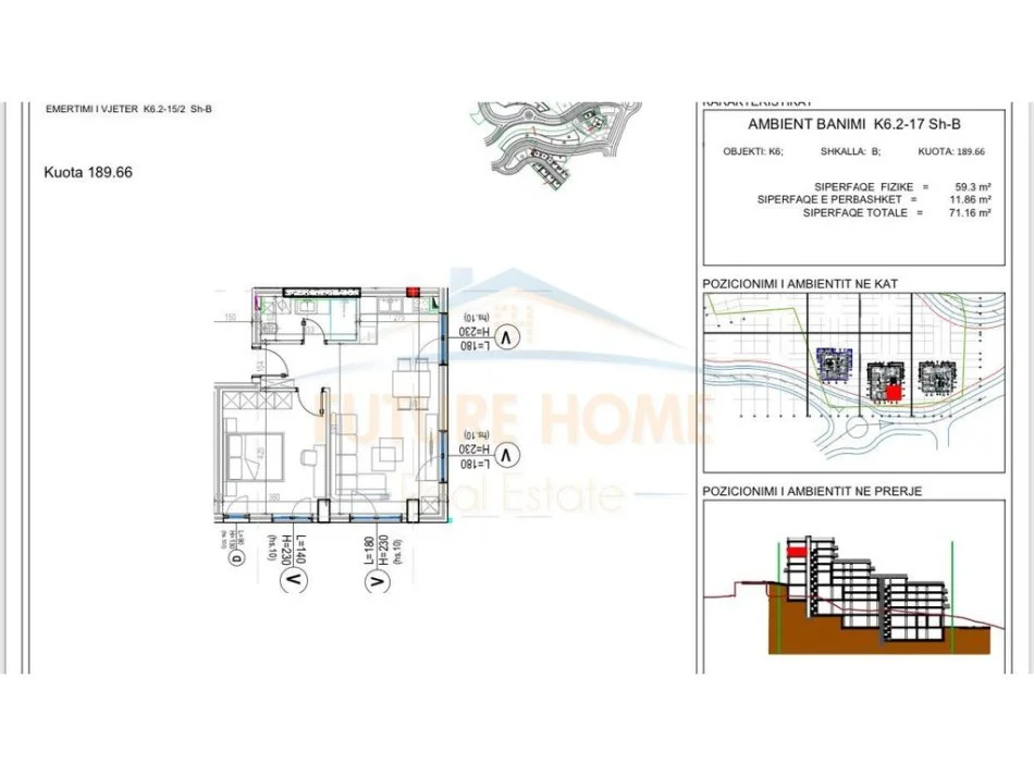 Tirane, shitet apartament 1+1 , 71 m² 115.000 € (Kodra e Diellit, Tirane)
