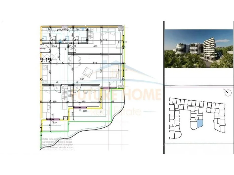 Shqiperi, shitet apartament 2+1 Kati 6, 148 m² 177.960 € (Paskuqan)