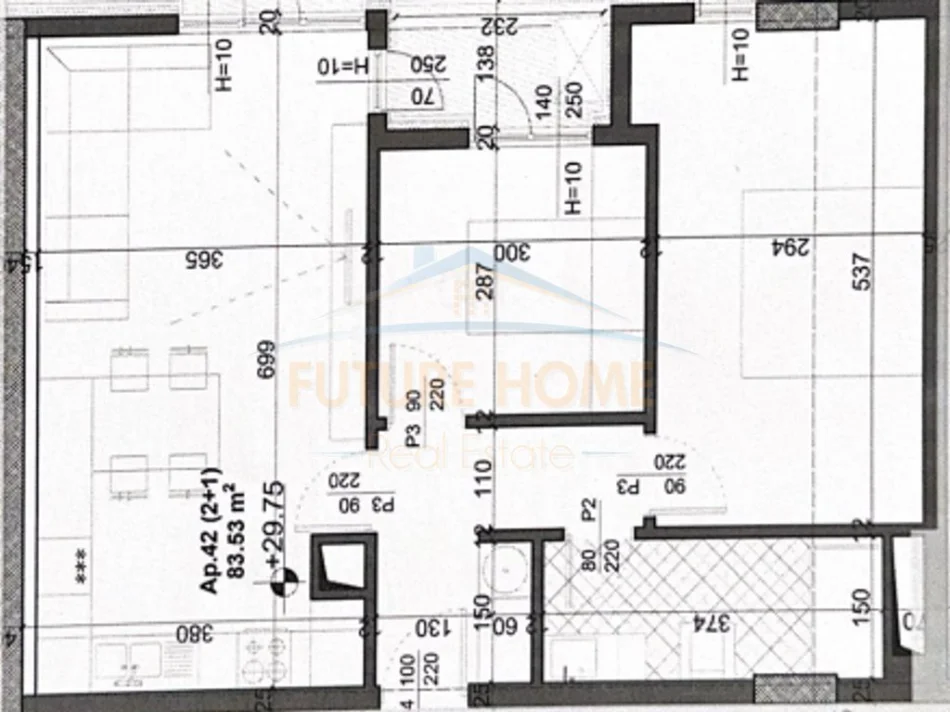 Tirane, shes apartament 2+1+Ballkon Kati 8, 99 m² 155.000 € (Meis Garden)
