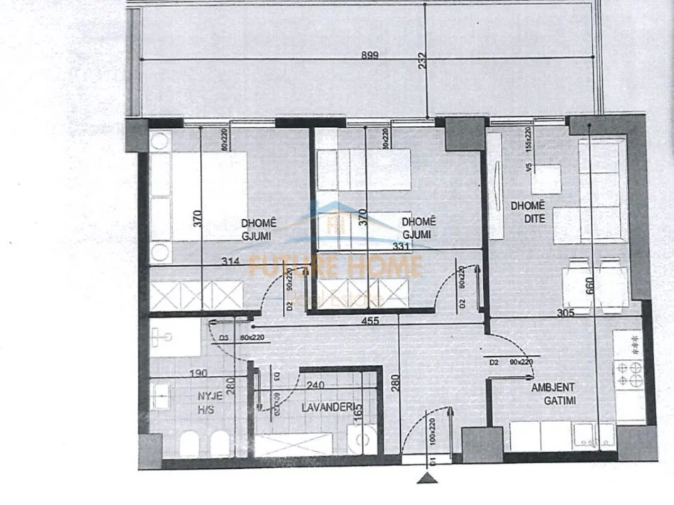 Tirane, shitet apartament 2+1 Kati 10, 113 m² 169.200 € (fusha aviacionit)