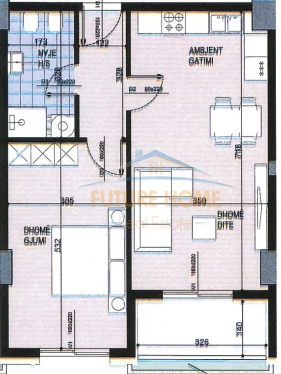 Tirane, shitet apartament 1+1 Kati 4, 85 m² 127.500 € (ish fusha aviacionit)