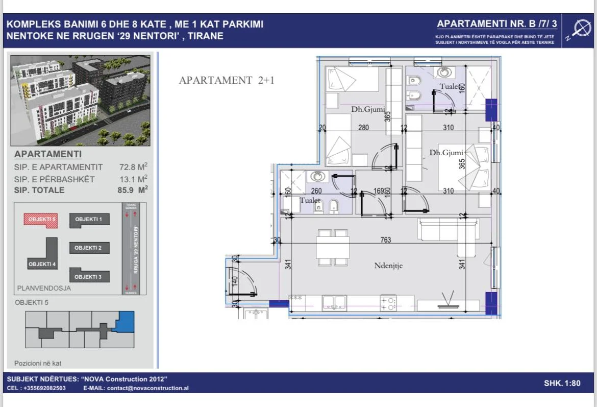 Shitet, Apartament 2+1+2, Dogana.
