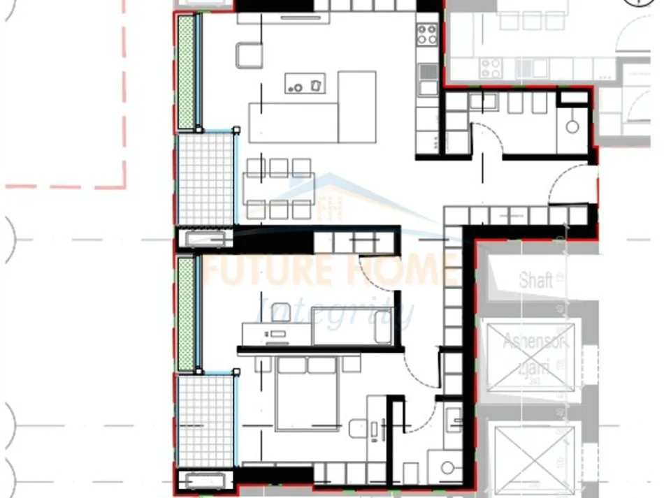 Tirane, shes apartament 2+1+Ballkon Kati 14, 126 m² 240.000 € 