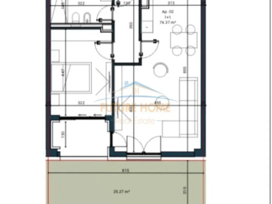 Shqiperi, shitet apartament 1+1 Kati 0, 113 m² (Sun Palasë Residence)