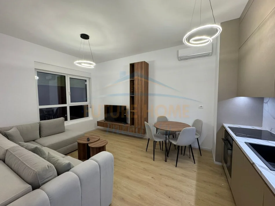 Tirane, jepet me qera apartament 1+1+Post parkimi Kati 6, 60 m² 550 € (Kompleksi Kadiu, Ali Demi)