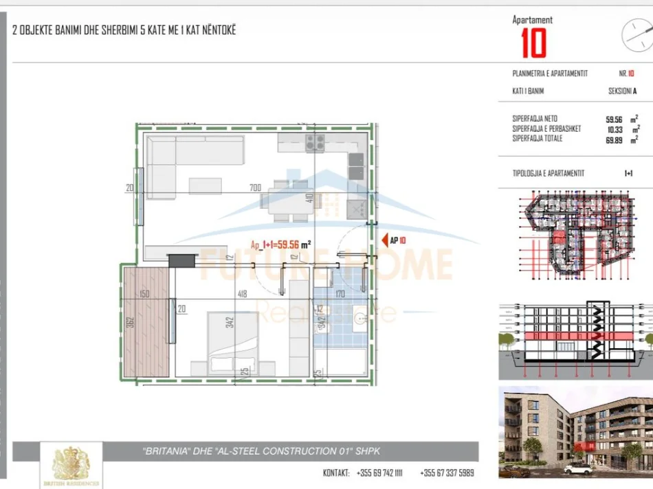 Shitet, Apartament 1+1, Paskuqan