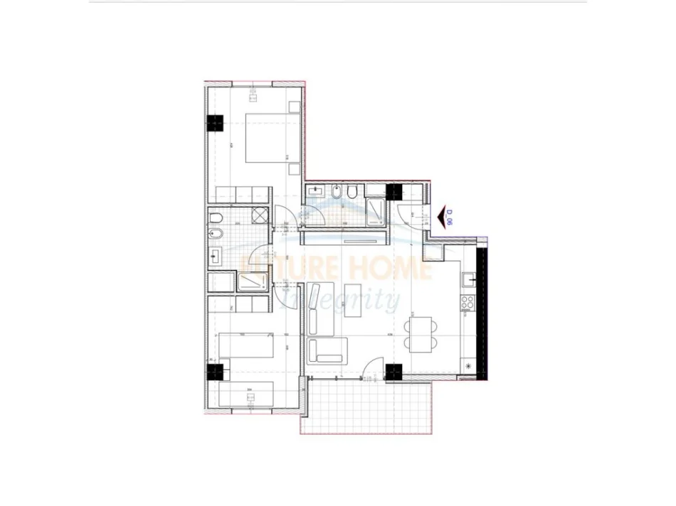 Tirane, shes apartament 2+1+Ballkon Kati 2, 114 m² 131.200 € 