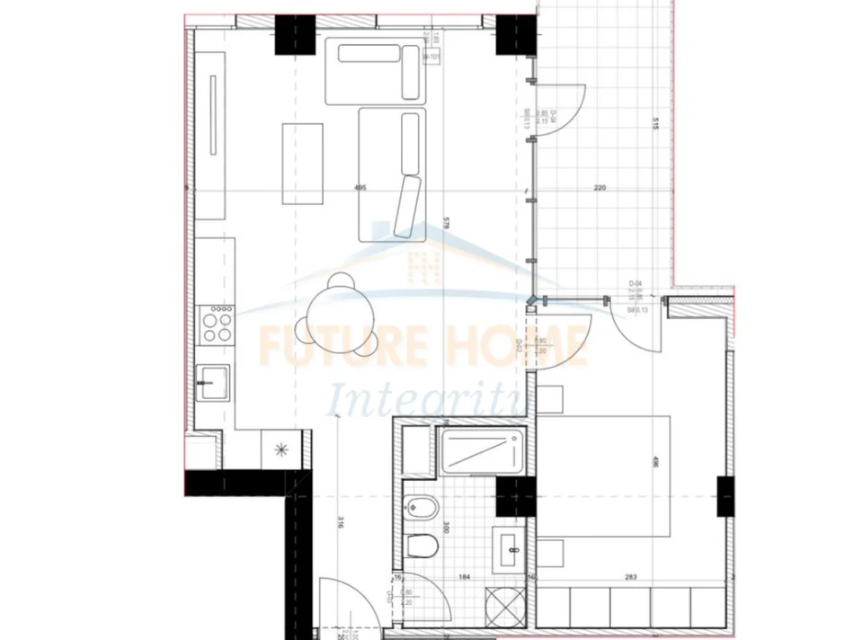 Tirane, shitet apartament 1+1 Kati 2, 81 m² 94.000 € (Unaza e Re)