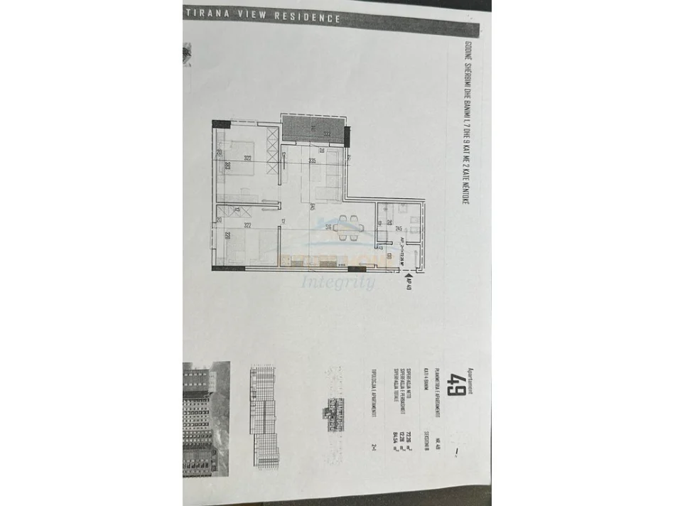 Tirane, shitet apartament 2+1+Ballkon Kati 4, 85 m² 93.000 € (Paskuqan, Tirana View Residence)