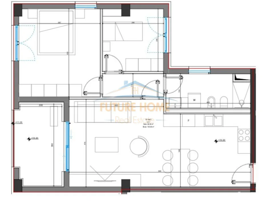 Okazionn, shitet apartament 2+1+Ballkon Kati 3, 105 m² (Santorin II)