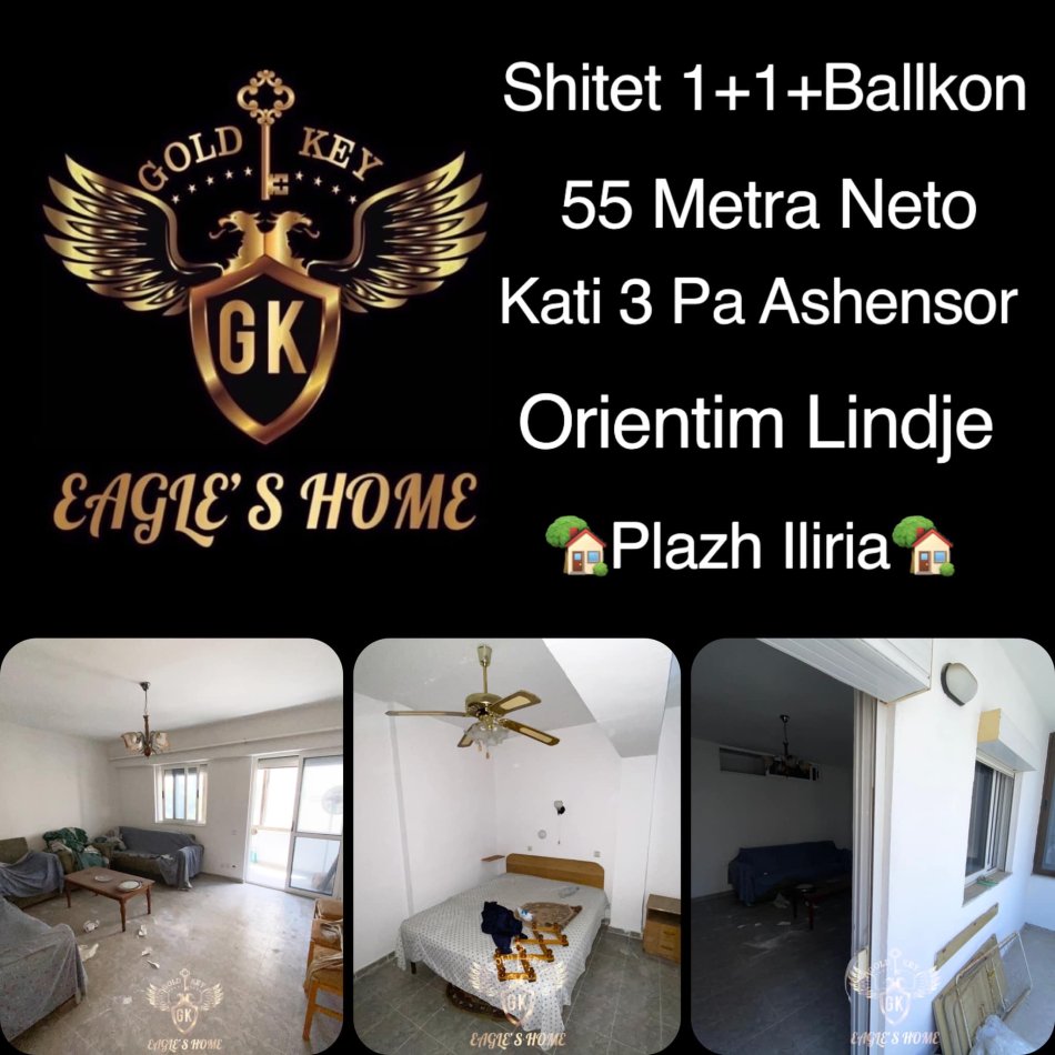 Durres, shes apartament 1+1+Ballkon Kati 3, 60 m² 55,000 € 