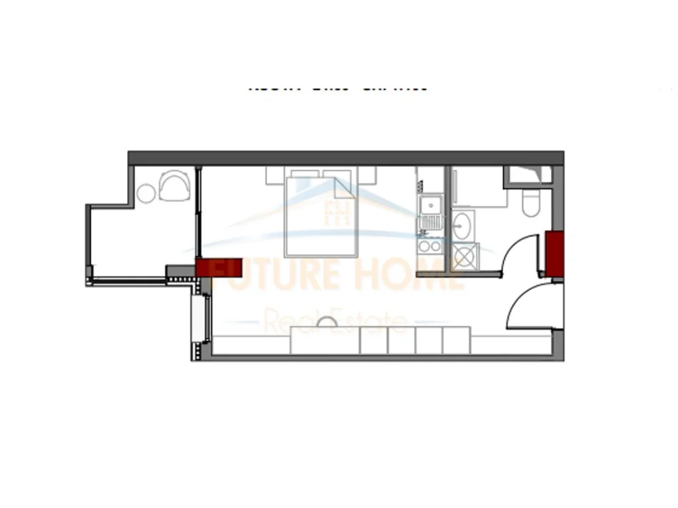 Tirane, shitet apartament 1+1 Kati 4, 50 m² 86.530 € (Xhamlliku)