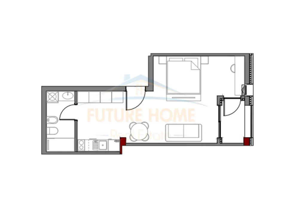 Tirane, shitet apartament 1+1+Aneks+Ballkon Kati 5, 54 m² 92.400 € (ART NE LAGJE)