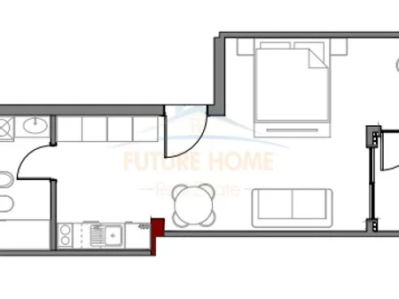 Tirane, shitet apartament 1+1 Kati 5, 55 m² 92.480 € 