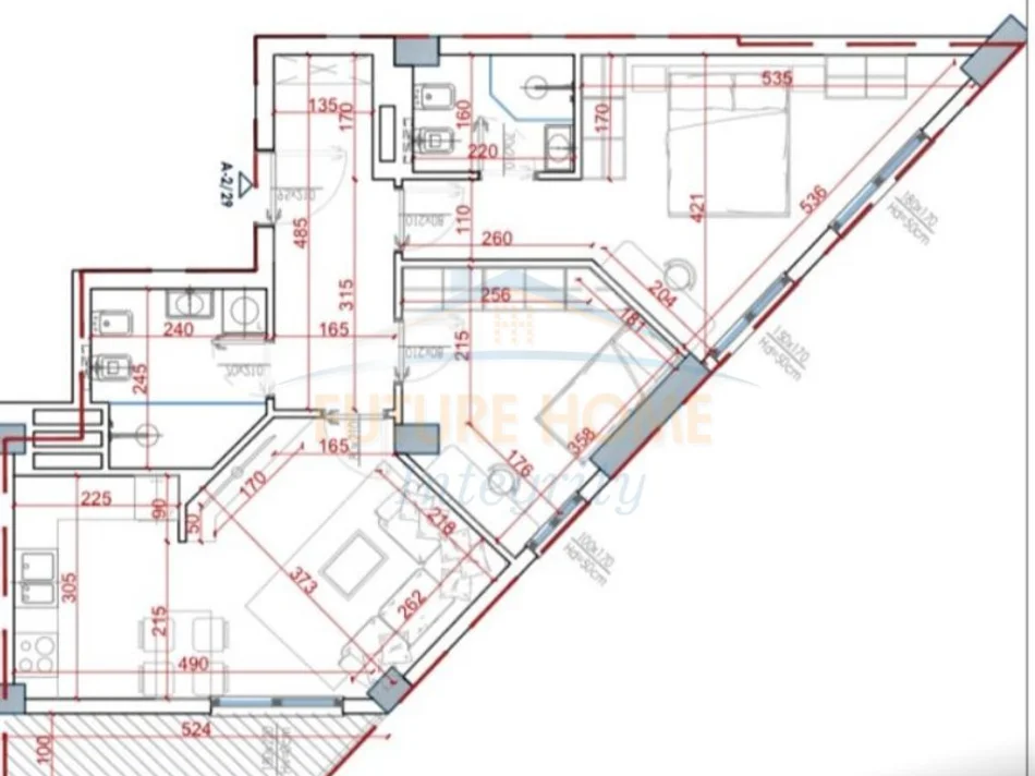 Tirane, shitet apartament 2+1 Kati 6, 98 m² 127.517 € (House Residence Paskuqan)