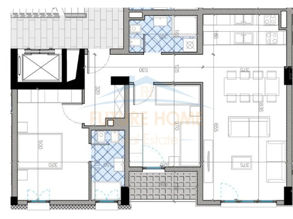 Tirane, shitet apartament 2+1+Ballkon Kati 6, 110 m² 209.900 € (Trio Towers, Don Bosko)