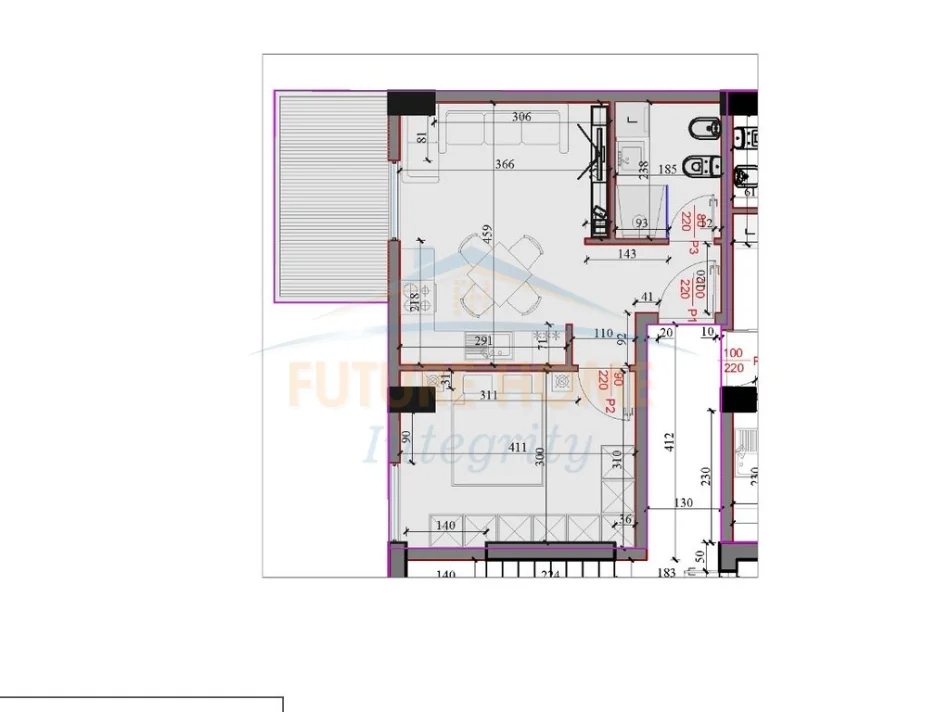 Tirane, shitet apartament 1+1 Kati 4, 57 m² 57.210 € (Rezidenca Kodra e Liqenit, Paskuqan)