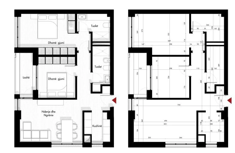Tirane, shitet apartament 2+1 Kati 6, 104 m² 155.730 € (Rruga Siri Kodra , Tiranë.)