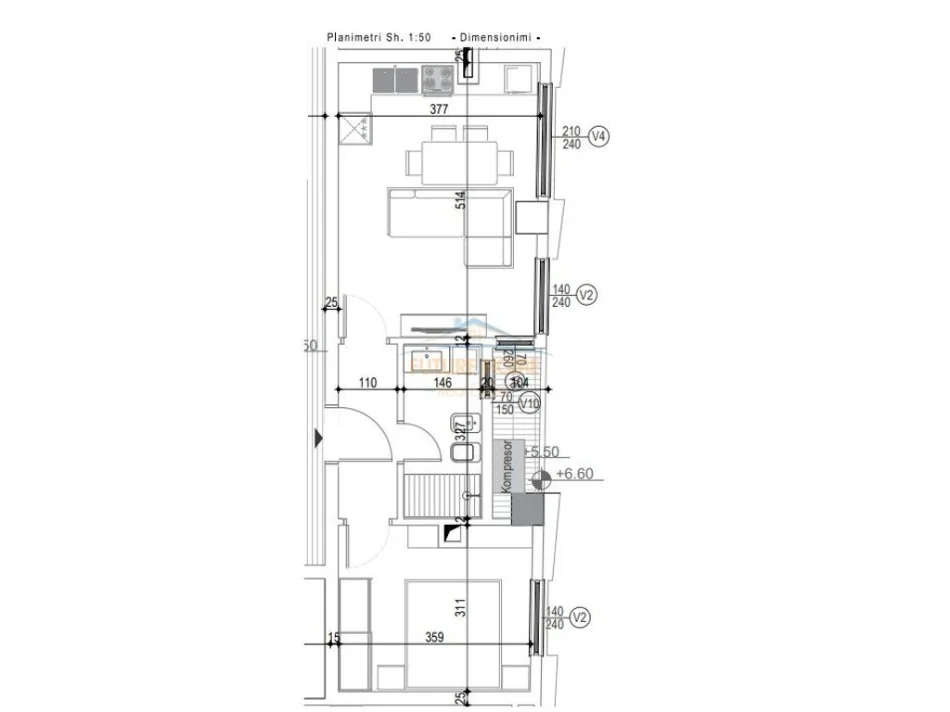 Tirane, shitet apartament 1+1+Aneks+Ballkon Kati 1, 59 m² 180.000 € (Komuna e Parisit)